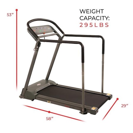 Sunny Health & Fitness Sunny Health & Fitness SF-T7857 Recovery Walking Treadmill with Low Profile Deck & Multi-Grip Handrails for Mobility & Balance Support SF-T7857